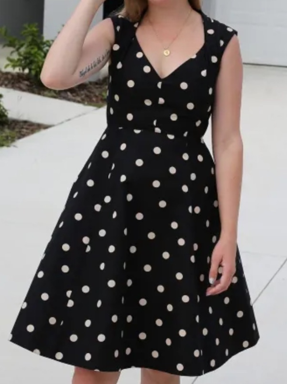 Kate Spade New York Polka Dot Fit & Flare Dress Size 14 - Picture 1 of 5